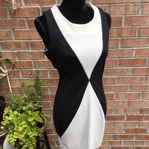 Sold! Charming Charlie Black & white midi dress